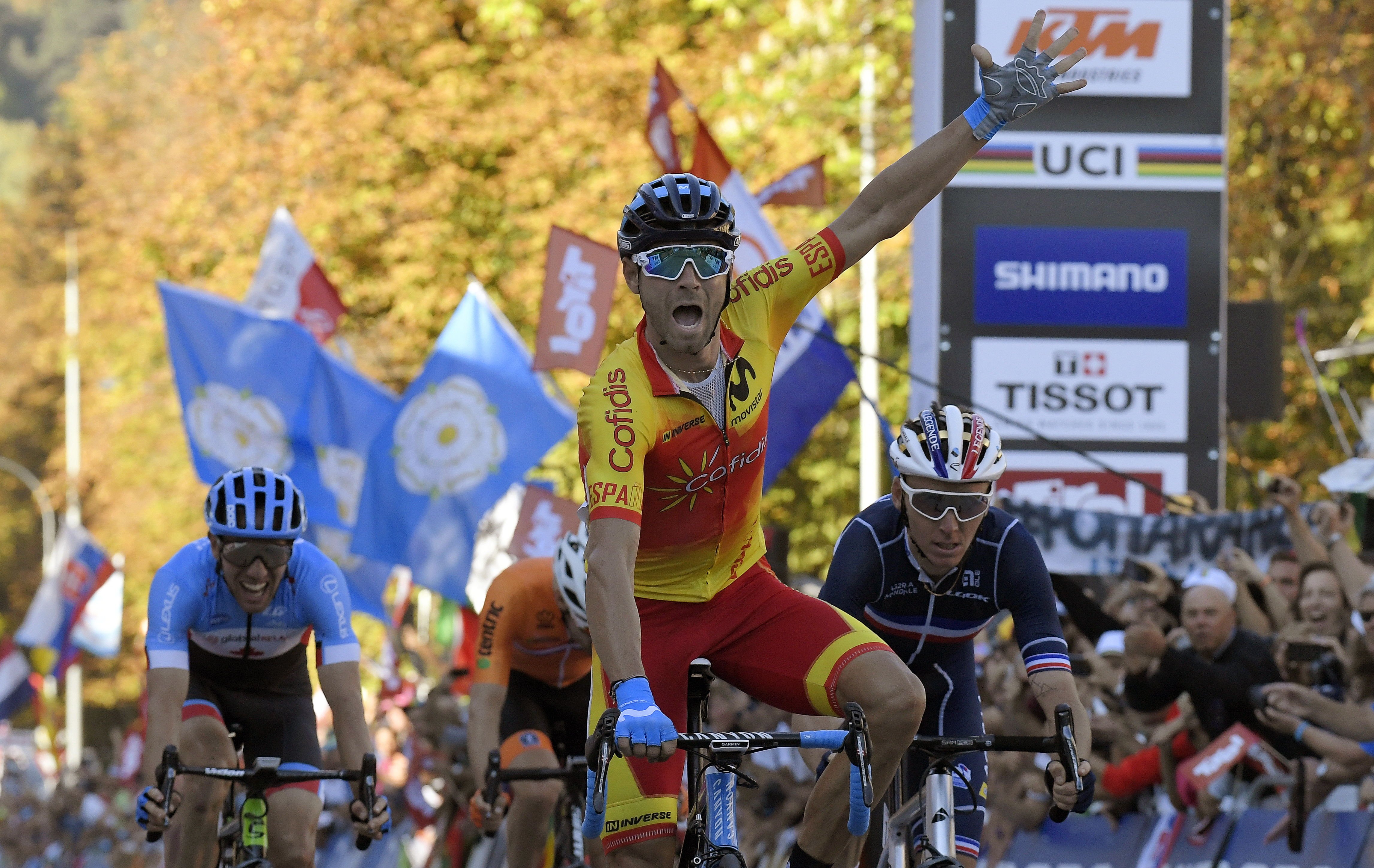 Alejandro Valverde, campeón del mundo de ciclismo