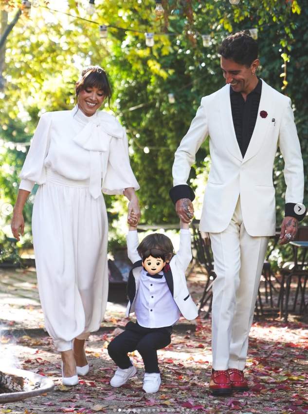 Marron i Aran el dia del casament amb Gael, 