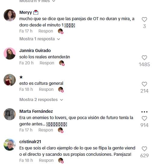Algunos de los comentarios en el vídeo de Africa   Tiktok
