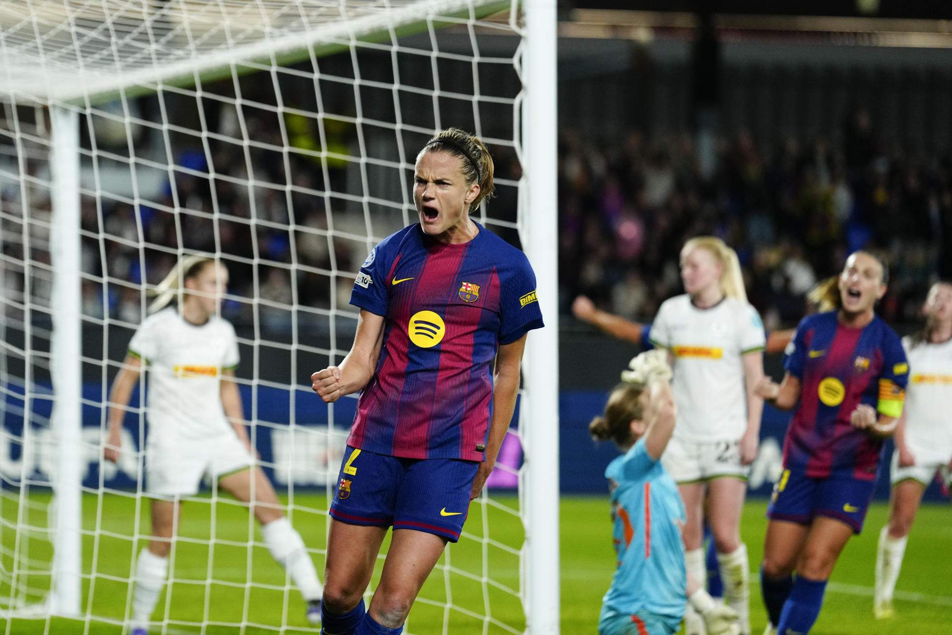 Un Barça muy superior golea al Leuven (3-0) y afianza su liderato en la Champions femenina