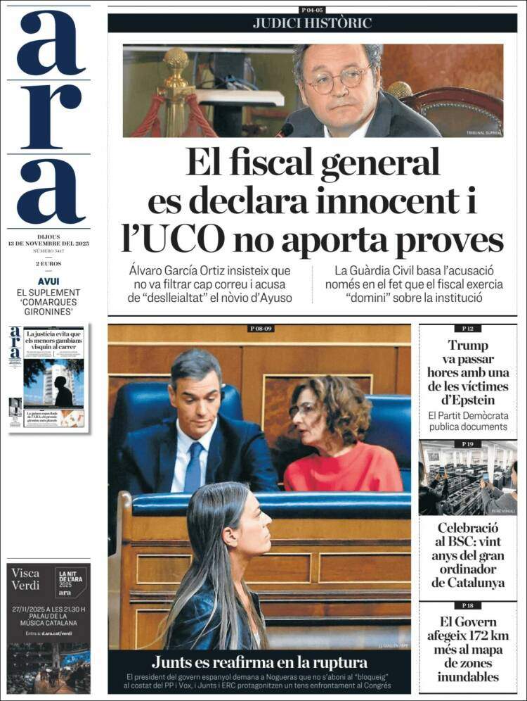 Ara, 13 novembre 2025