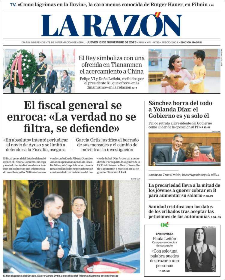 La Razon, 13 novembre 2025