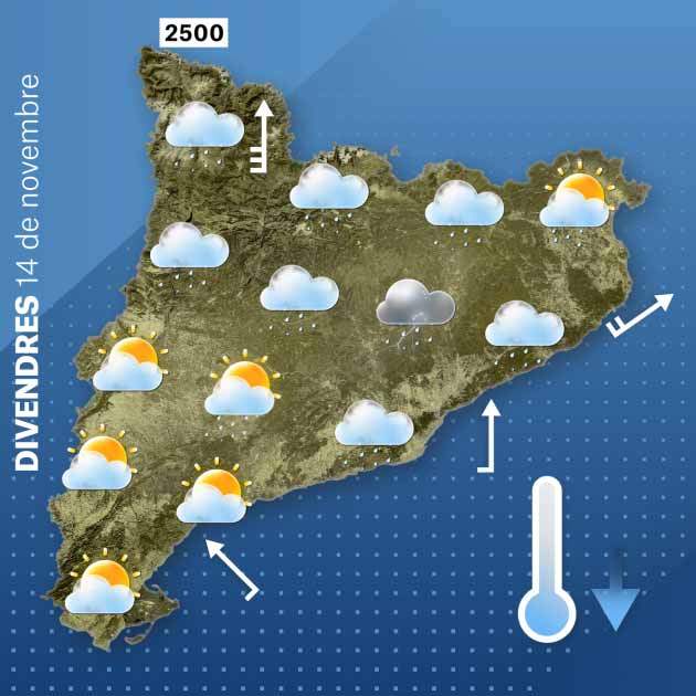 Mapa divendres Catalunya 13 11