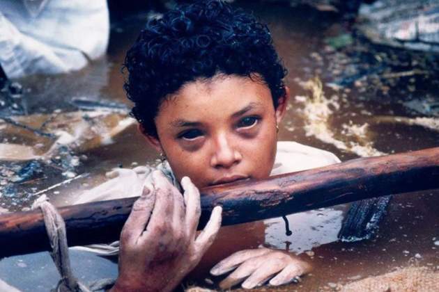 Omaira Sánchez durant la seva agonia