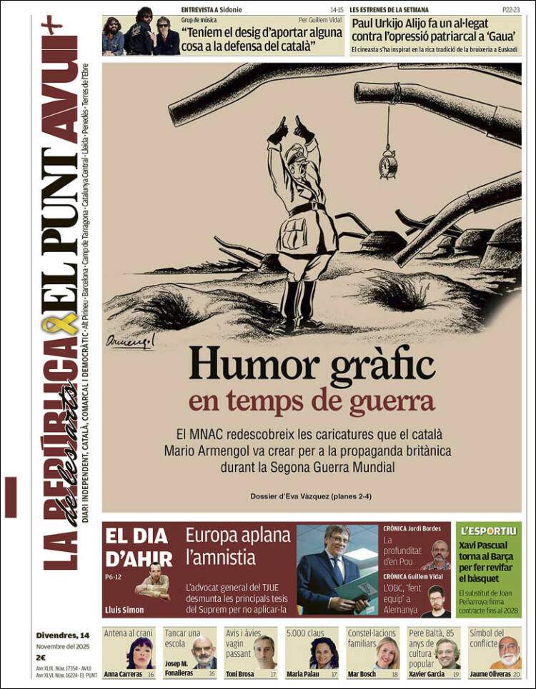 El Punt Avui, 14 novembre 2025