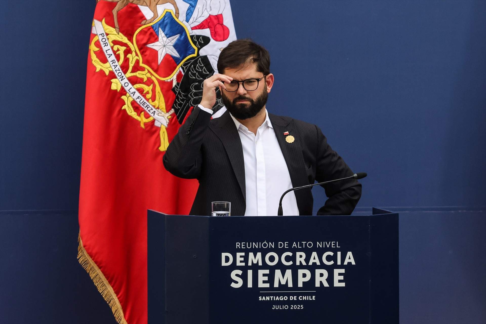 EuropaPress 6910857 july 21 2025 santiago chile chilean president gabriel boric delivers speech EuropaPress 6910857 july 21 2025 santiago chile chilean president gabriel boric delivers speech