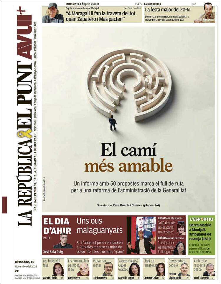 'El Punt Avui' 15 'El Punt Avui' 15