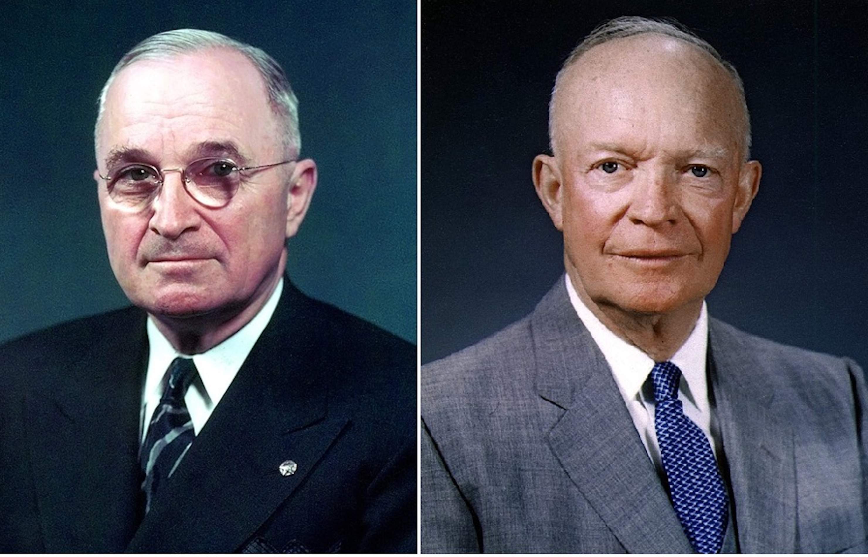 Els presidents nord americans Truman i Eisenhower. Font Biblioteca del Congrès dels Estats Units Els presidents nord americans Truman i Eisenhower. Font Biblioteca del Congrès dels Estats Units