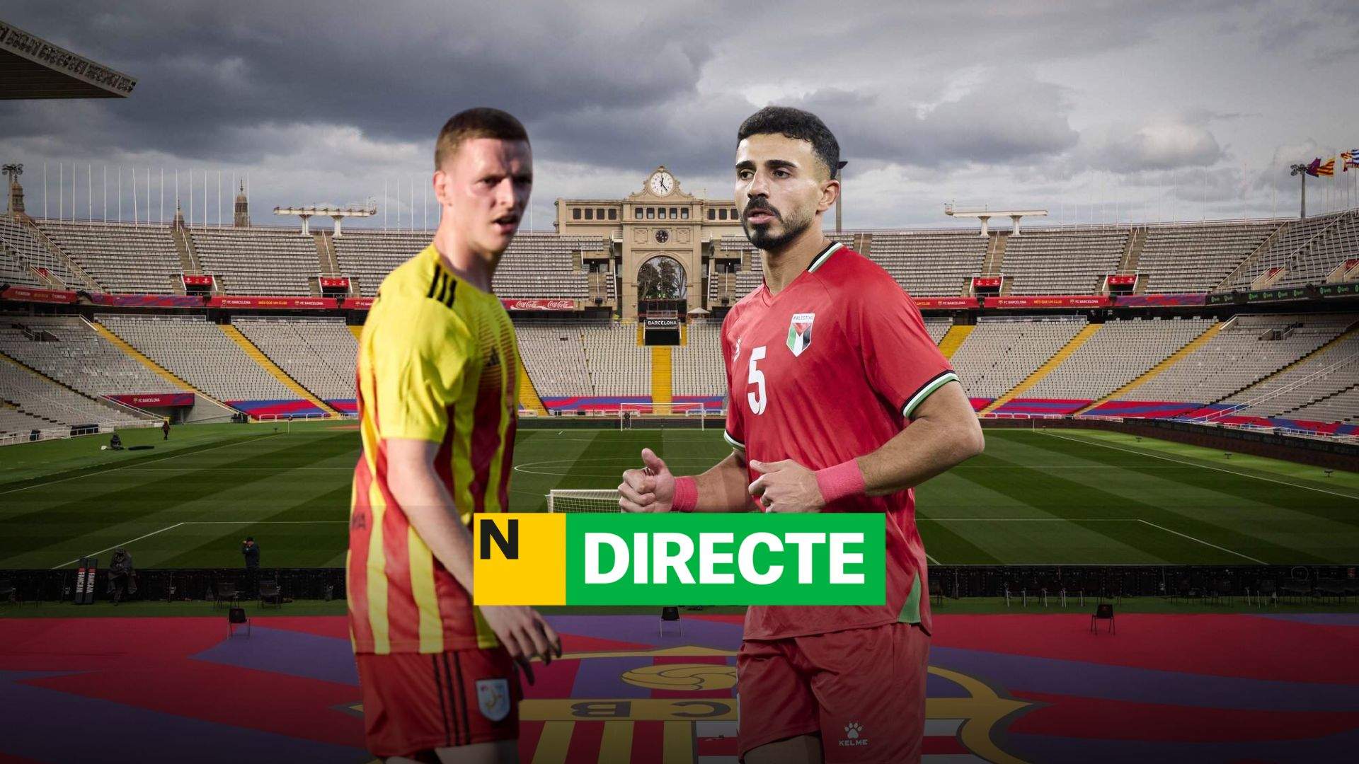 Catalunya - Palestina, DIRECTO | Última hora del partido de hoy en Montjuïc