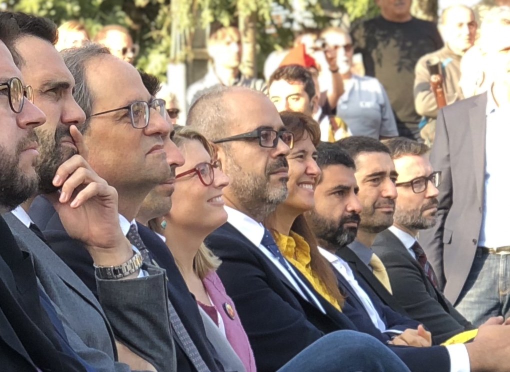 Crits de 'Buch dimissió' a l'acte amb el Govern a Sant Julià de Ramis