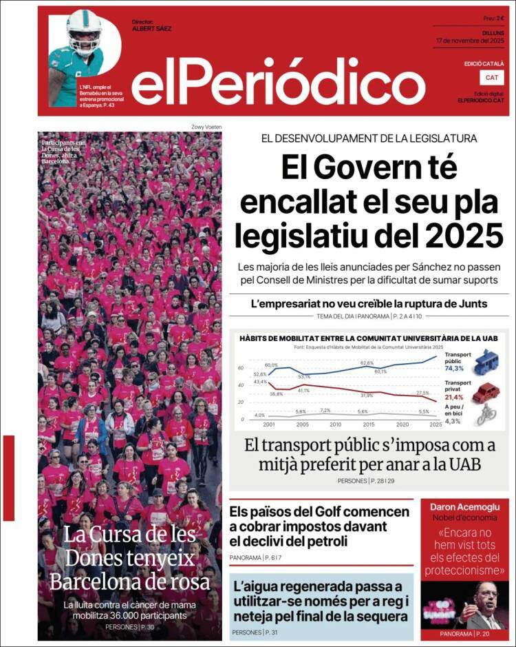 El Periodico, 17 novembre 2025 El Periodico, 17 novembre 2025