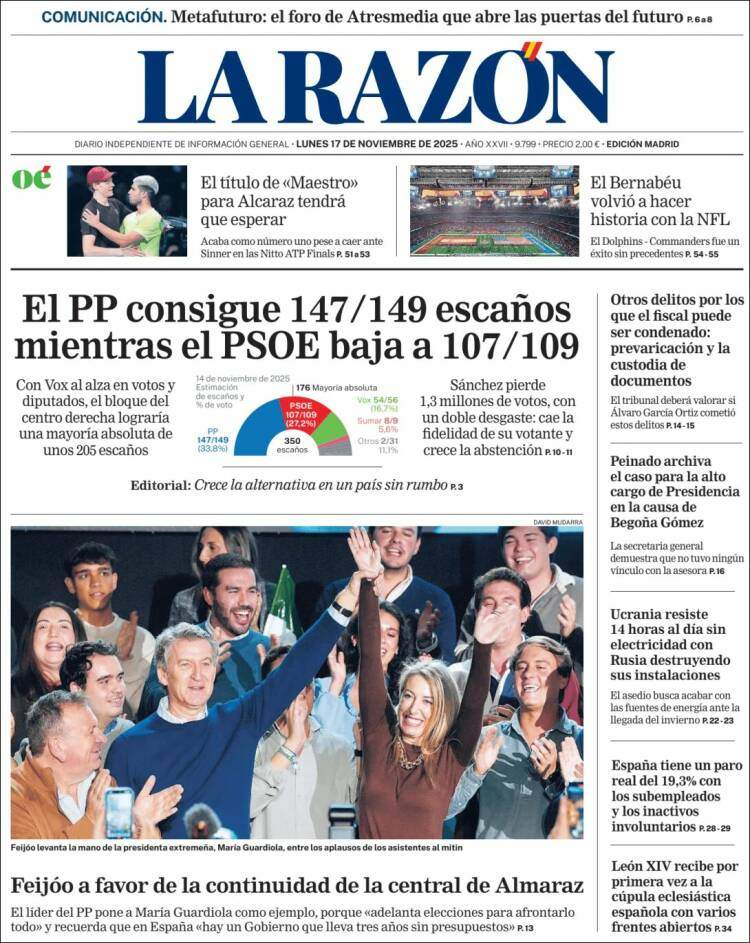 La Razon, 17 novembre 2025 La Razon, 17 novembre 2025