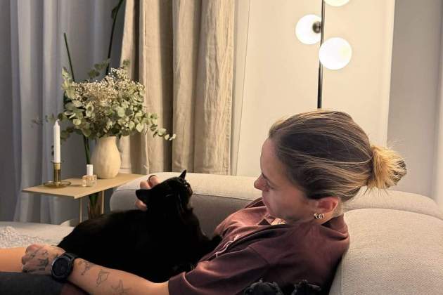 Mapi León amb la seva gata / Instagram Mapi León amb la seva gata / Instagram