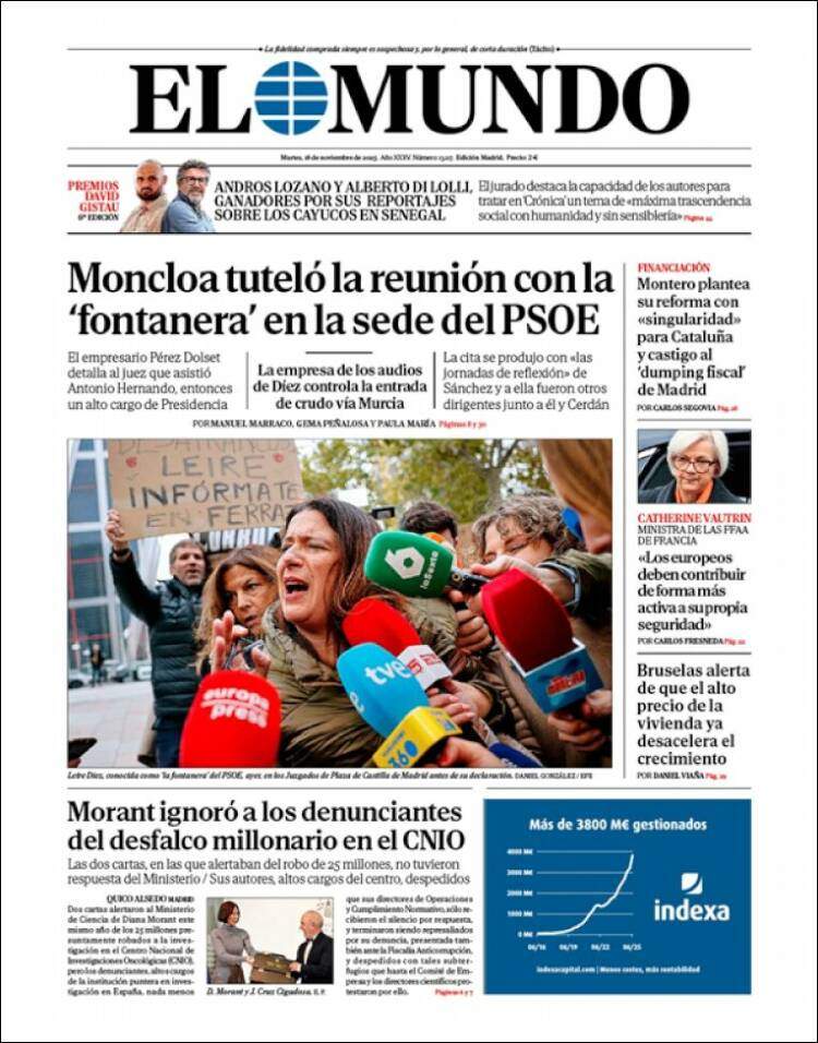 El Mundo, 18 novembre 2025 El Mundo, 18 novembre 2025