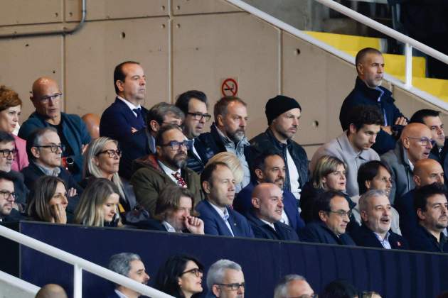 La Llotja de l'Estadi Olímpic durant el Catalunya - Palestina / Foto: Carlos Baglietto