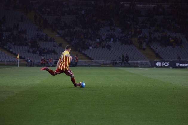 Centrada de Sergio Gómez durant el Catalunya - Palestina / Foto: Carlos Baglietto Centrada de Sergio Gómez durant el Catalunya - Palestina / Foto: Carlos Baglietto