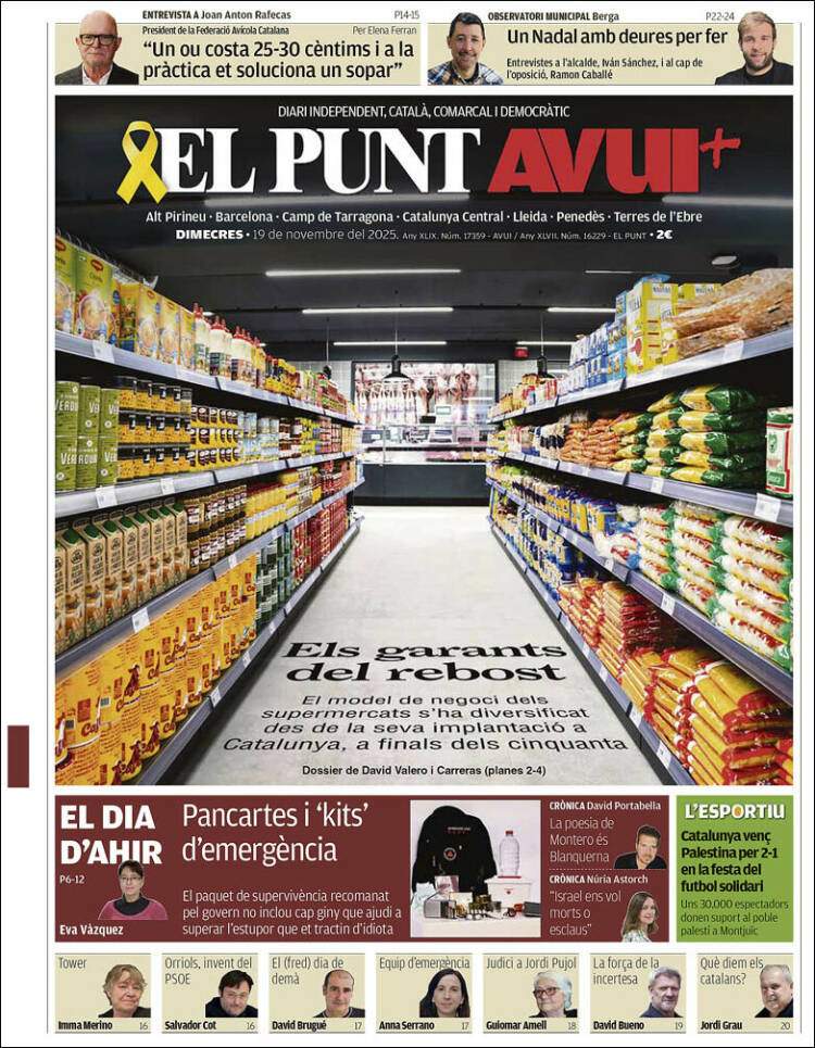 El Punt Avui, 19 novembre 2025 El Punt Avui, 19 novembre 2025