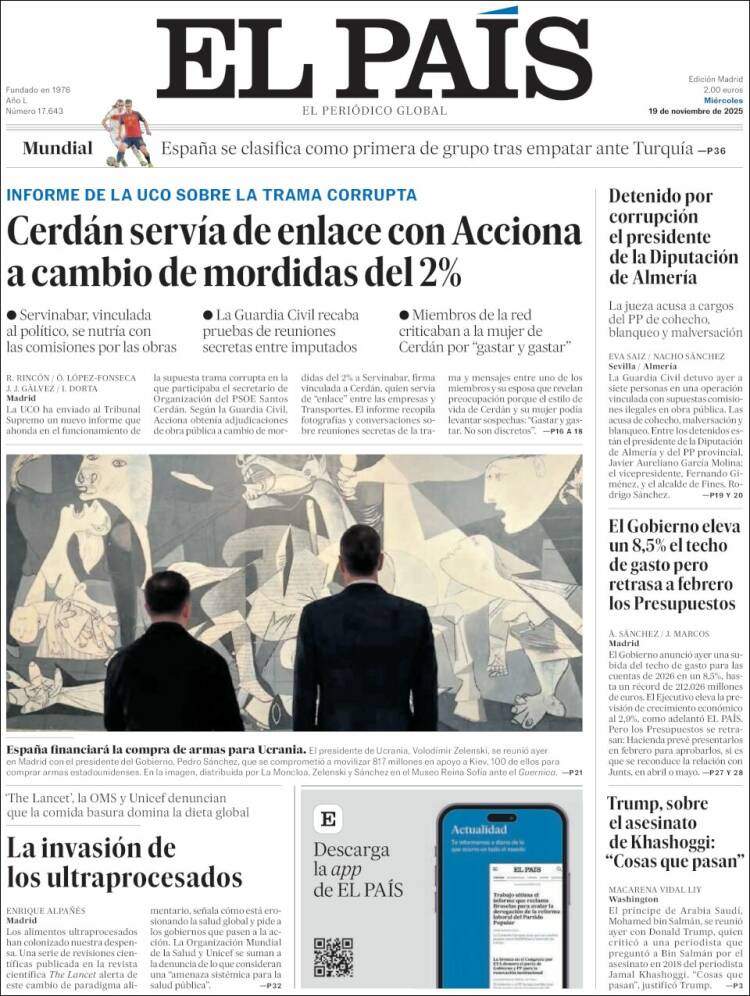 El Pais, 19 novembre 2025 El Pais, 19 novembre 2025