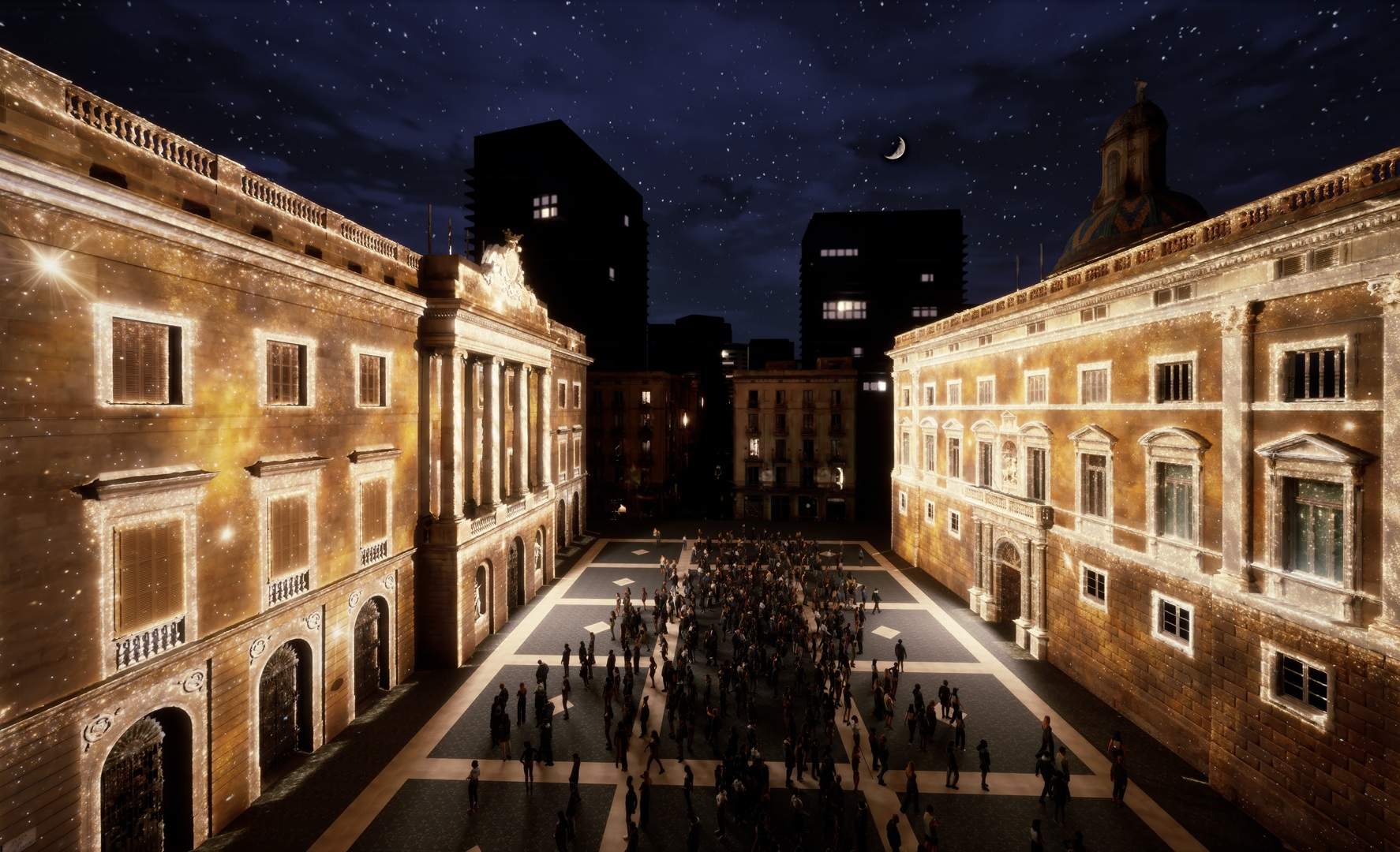 Plaza vacía y fachadas iluminadas, esta es la propuesta de Navidad 2025 para Sant Jaume