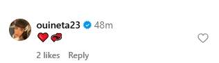 El comentario de Ouineta en la entrevista / Instagram El comentario de Ouineta en la entrevista / Instagram