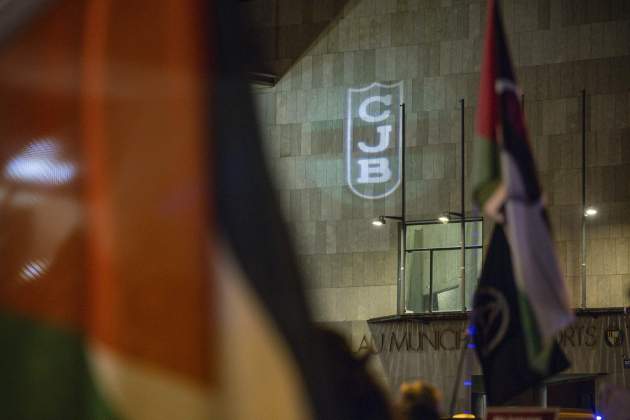 Manifestació Badalona propalestina juventut Hapoel / Foto: Carlos Baglietto