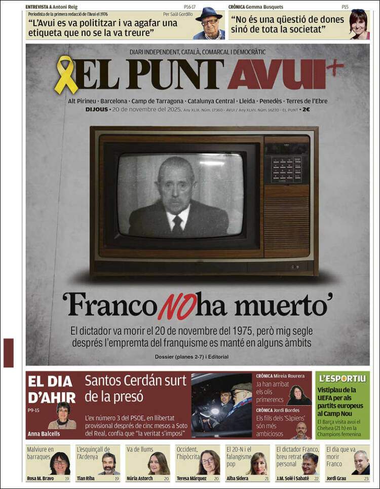 El Punt Avui, 20 novembre 2025 El Punt Avui, 20 novembre 2025