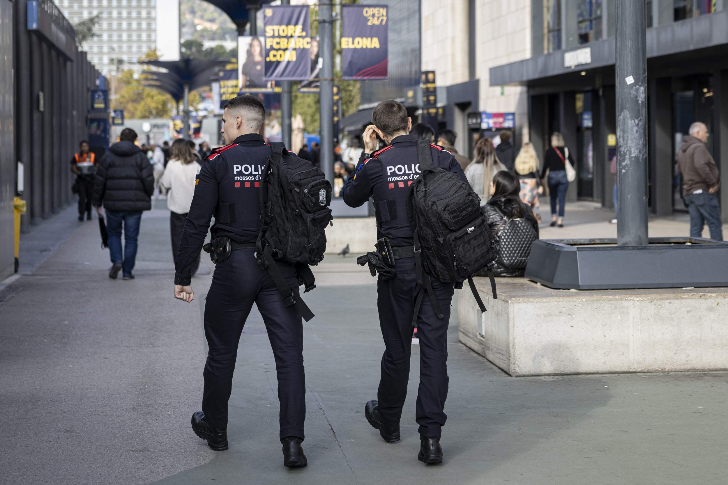 El dispositiu de màxims dels Mossos pel retorn del Barça al Camp Nou, un assaig per al nou escenari