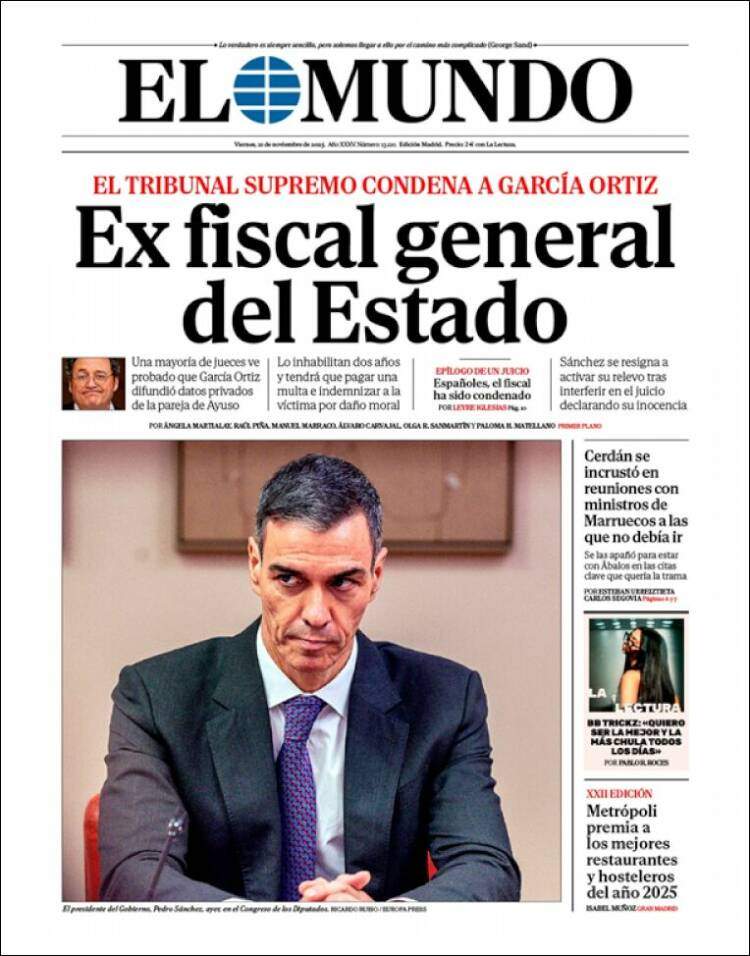 El Mundo, 21 novembre 2025