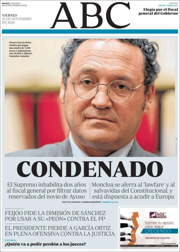 ABC, 21 novembre 2025