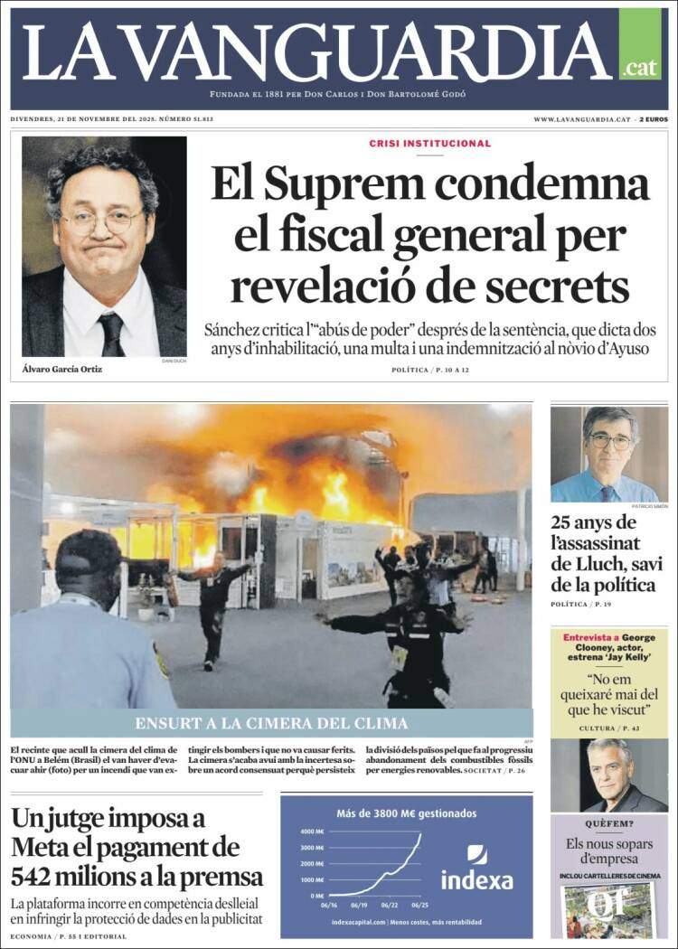 La Vanguardia, 21 novembre 2025