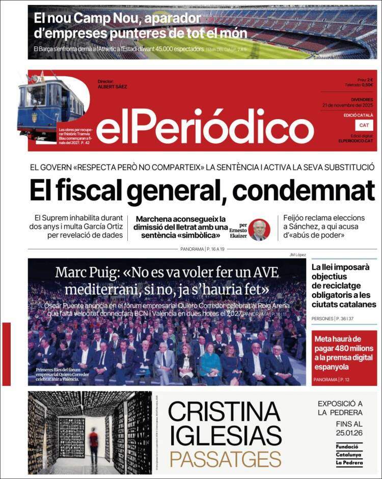 El Periodico, 21 novembre 2025