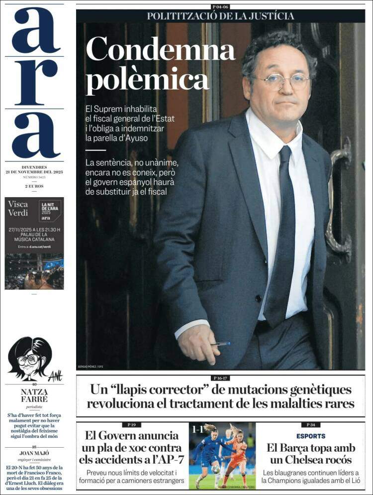 Ara, 21 novembre 2025