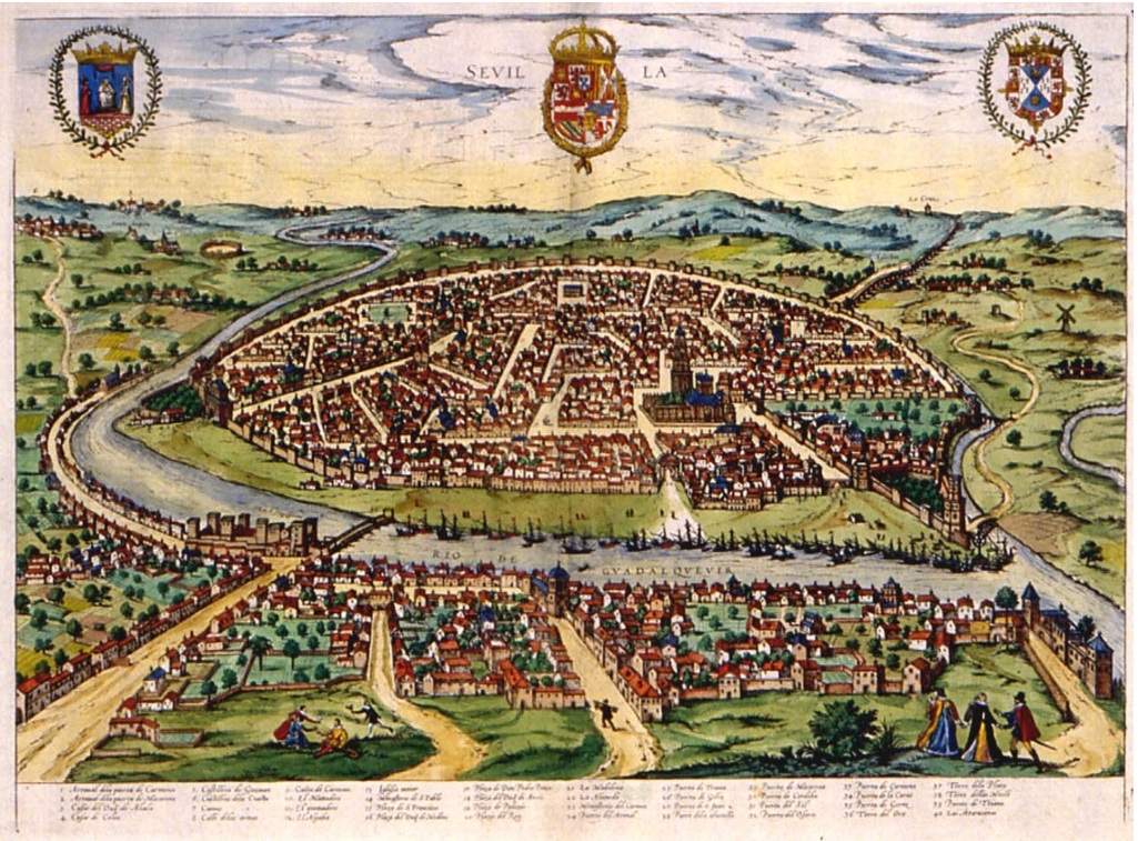 Representación de Sevilla (1588). Fuente Universidad de Sevilla
