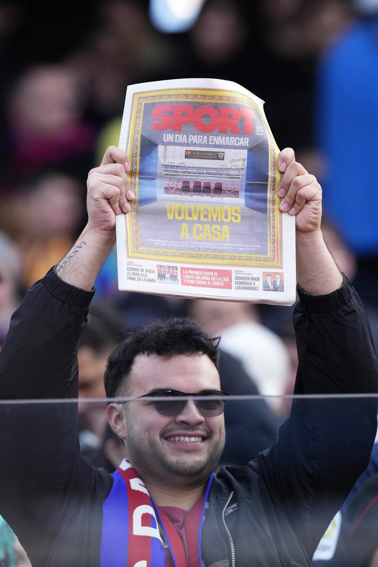 Un aficionat feli per tornar a casa