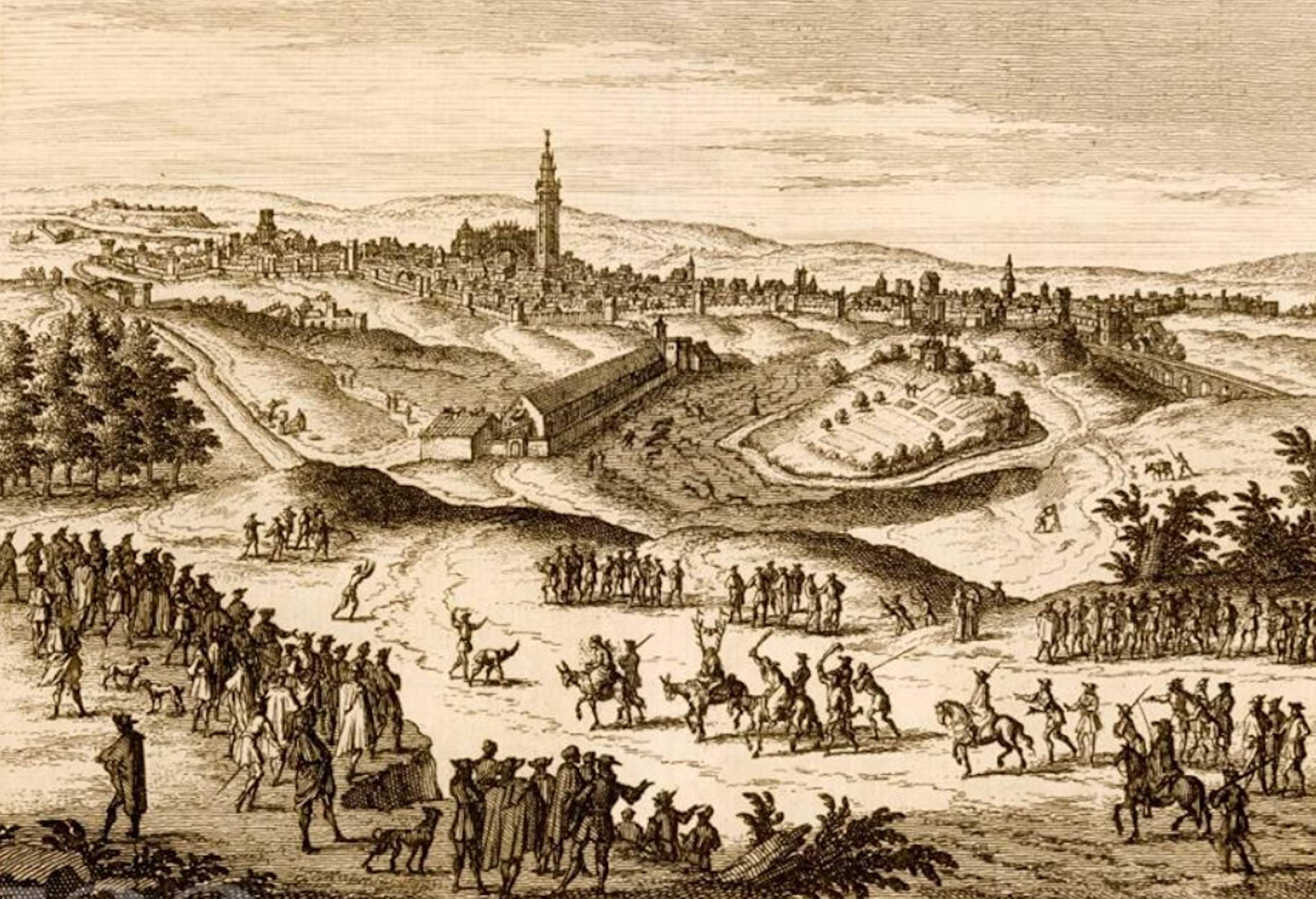 Juegos y espectáculos en las afueras de Sevilla (siglo XVI). Fuente Museo de Bellas Artes de Sevilla