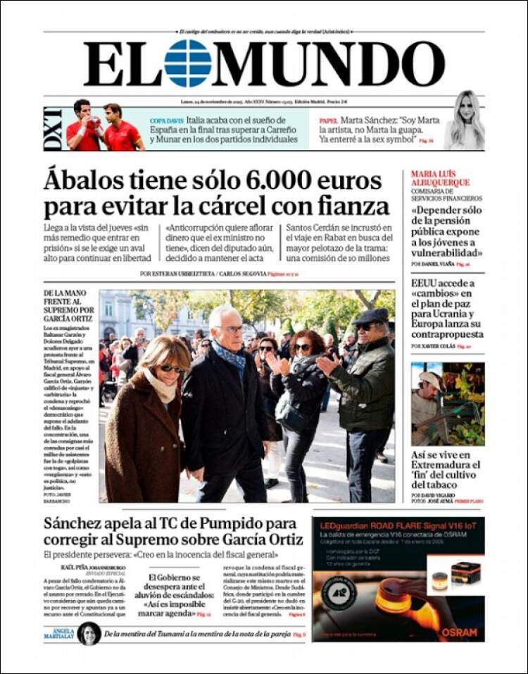 El Mundo, 24 novembre 2025