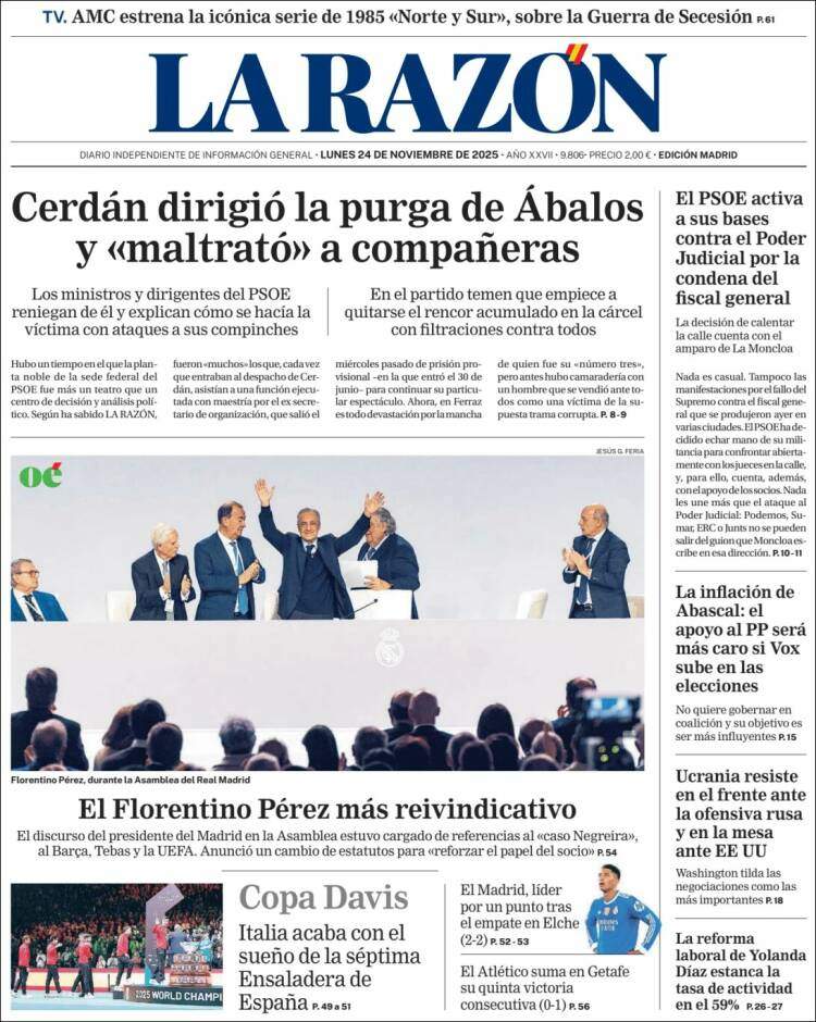 La Razon, 24 novembre 2025