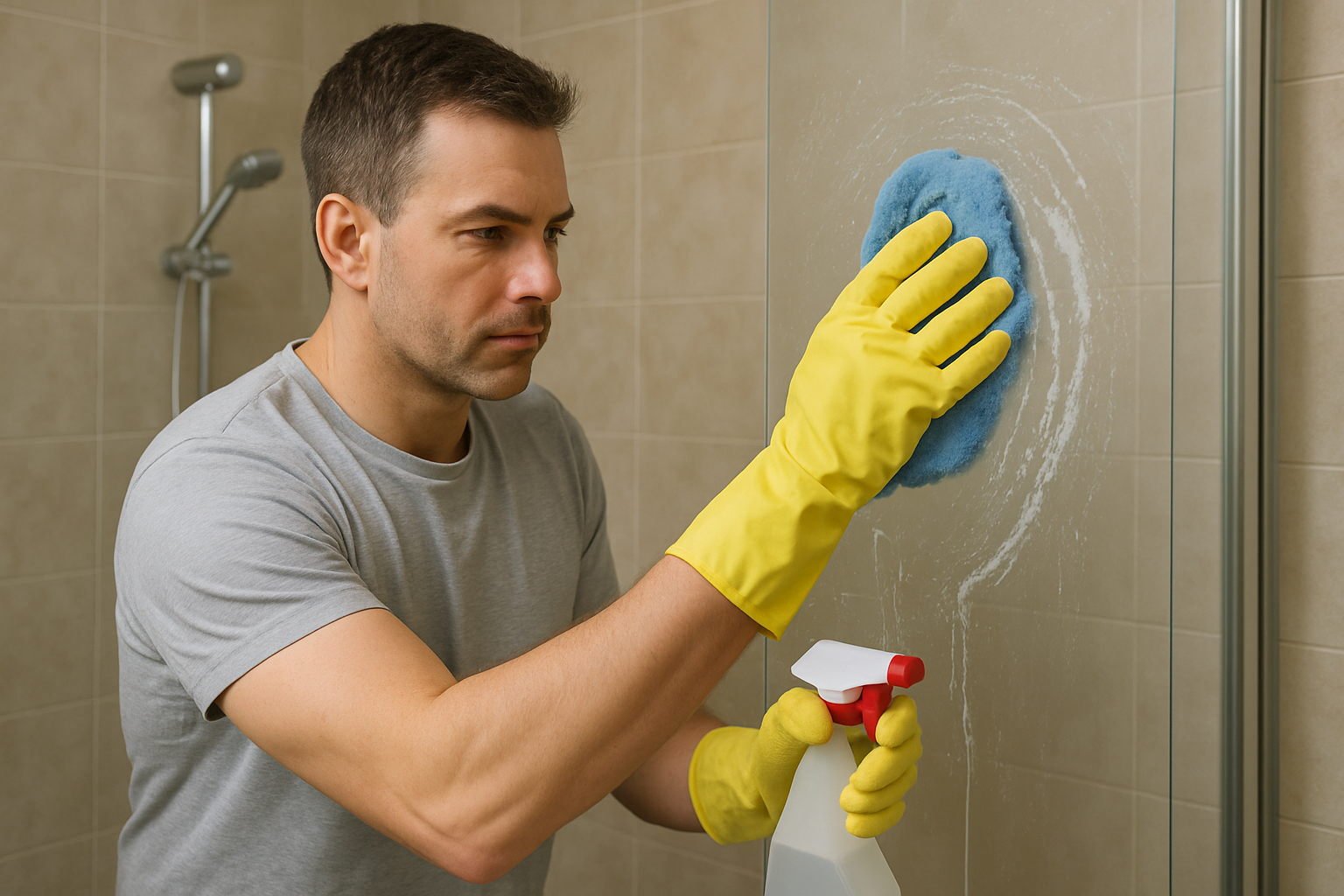 El truco de un ingeniero para limpiar la mampara del baño sin esfuerzo ni productos caros