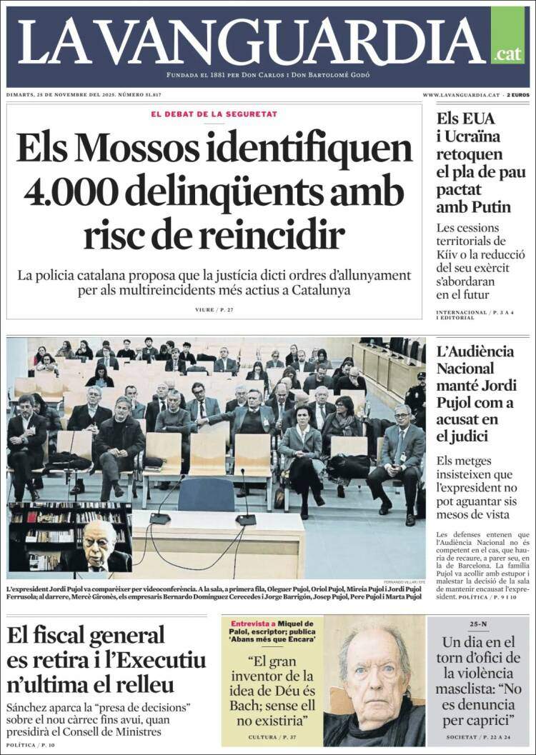 La Vanguardia, 25 novembre 2025