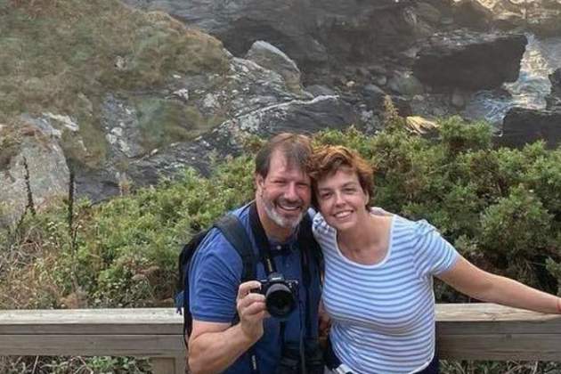 La Cristina Villanueva, amb el seu marit Jorge X