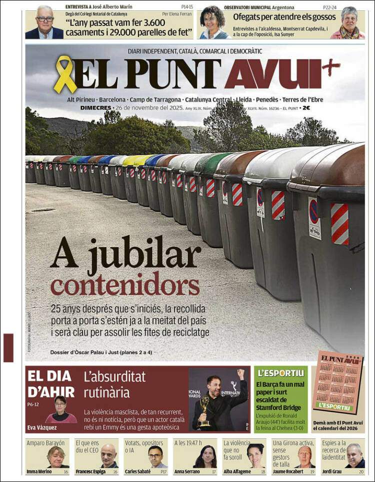 El Punt Avui, 26 novembre 2025