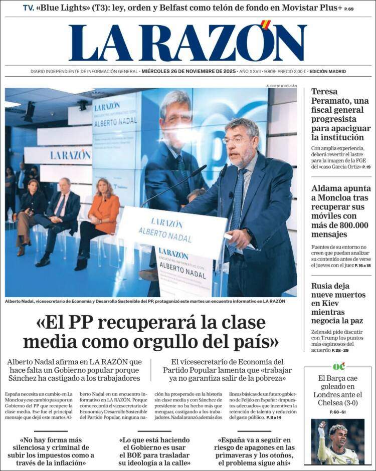 La Razon, 26 novembre 2025