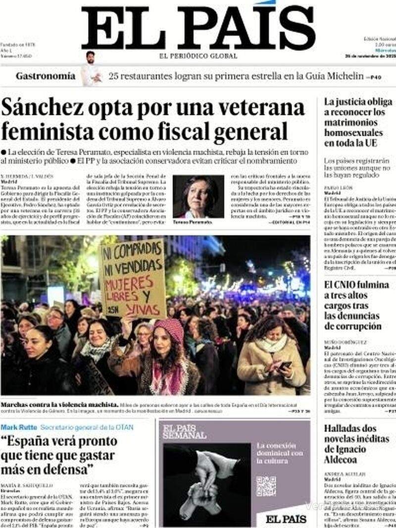 El Pais, 26 novembre 2025