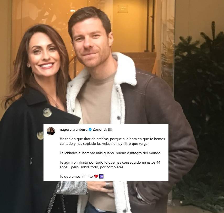 Felicitació de Nagore Aramburu a Xabi Alonso IG Felicitació de Nagore Aramburu a Xabi Alonso IG