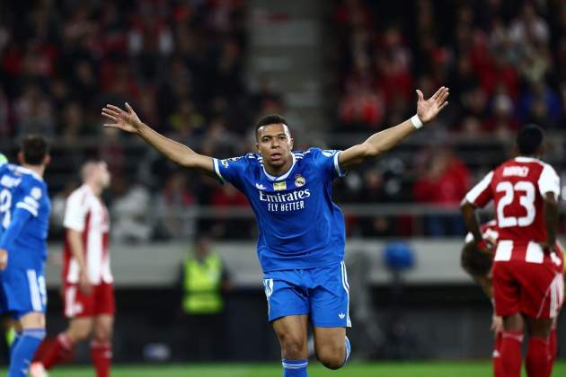 Mbappé celebra gol Reial Madrid Olympiacos / Foto: Europa Press Mbappé celebra gol Reial Madrid Olympiacos / Foto: Europa Press