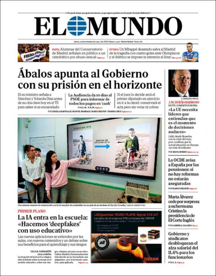 El Mundo, 27 novembre 2025 El Mundo, 27 novembre 2025
