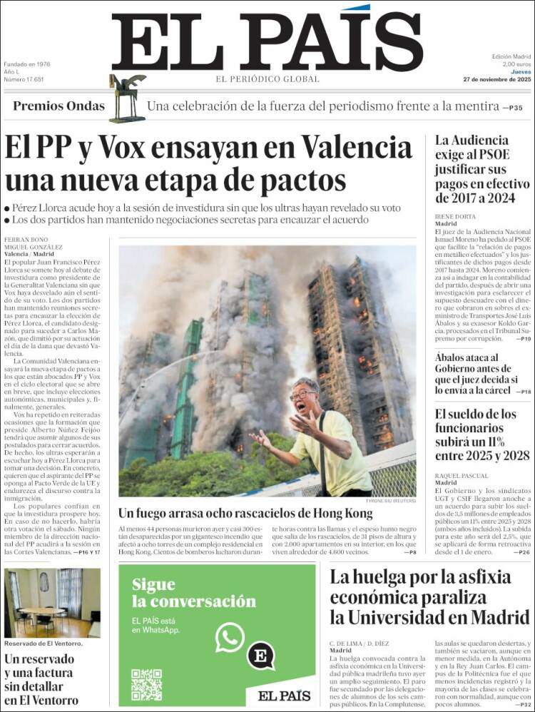 El Pais, 27 novembre 2025 El Pais, 27 novembre 2025