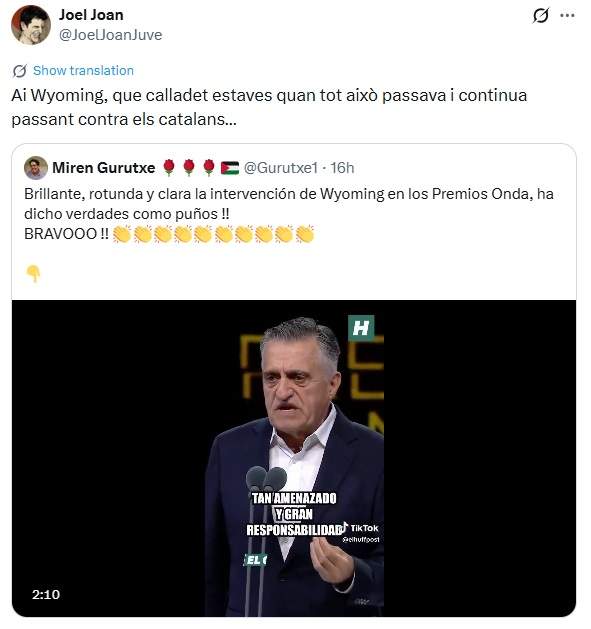 Joel Joan sobre El Gran Wyoming Joel Joan sobre El Gran Wyoming