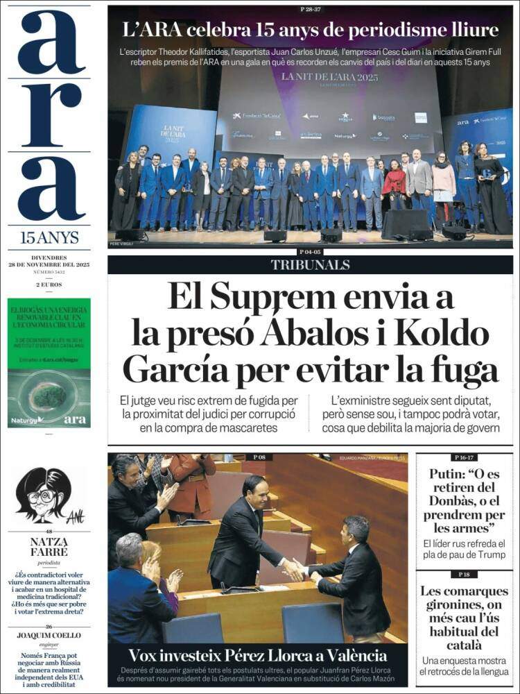 Ara, 28 novembre 2025