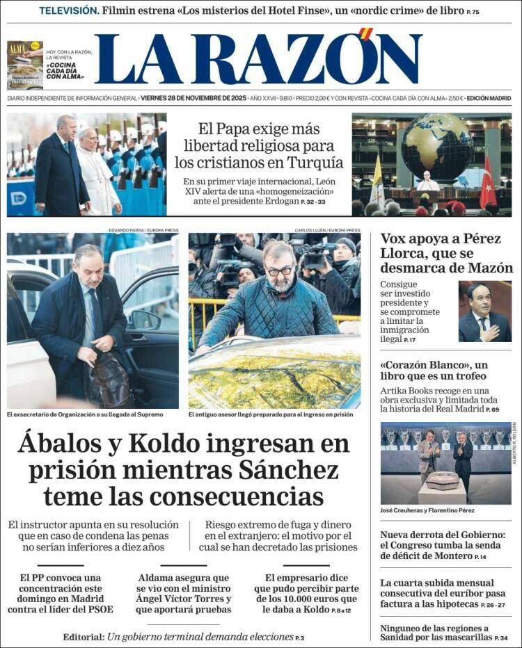 La Razon, 28 novembre 2025